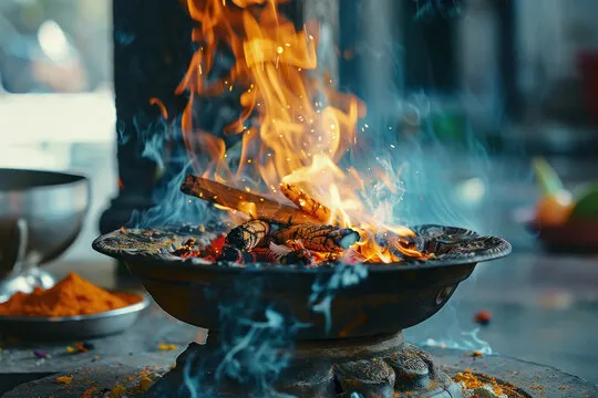 पवित्र हवन कुण्ड एवं अग्नि देव